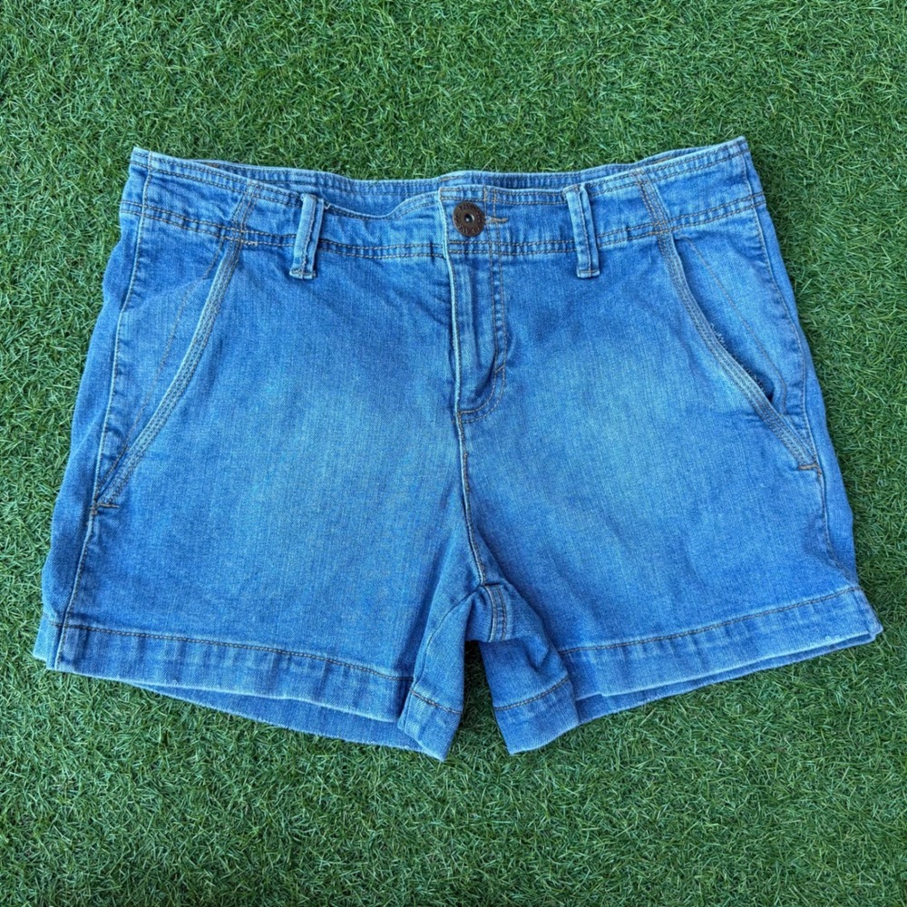 Vintage Y2K Faded Glory Denim Shorts Women's Size‎ 10 Blue Stretch Wash Casual